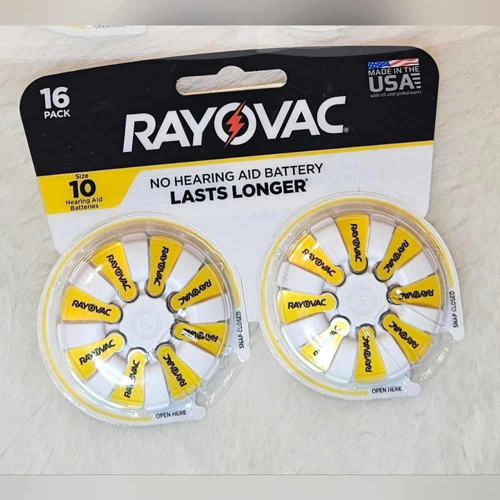 RAYOVAC 16-Pack Size 10 Hearing Aid Batteries - Expiration Date: February 2025